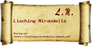 Lisching Mirandella névjegykártya